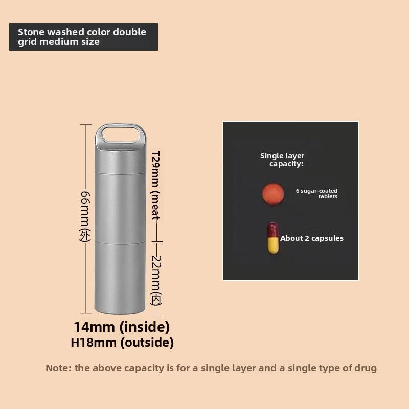 Stainless Steel Portable Pill Organizer Container