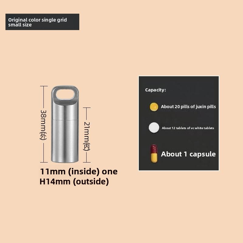 Stainless Steel Portable Pill Organizer Container