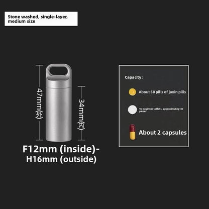 Stainless Steel Portable Pill Organizer Container
