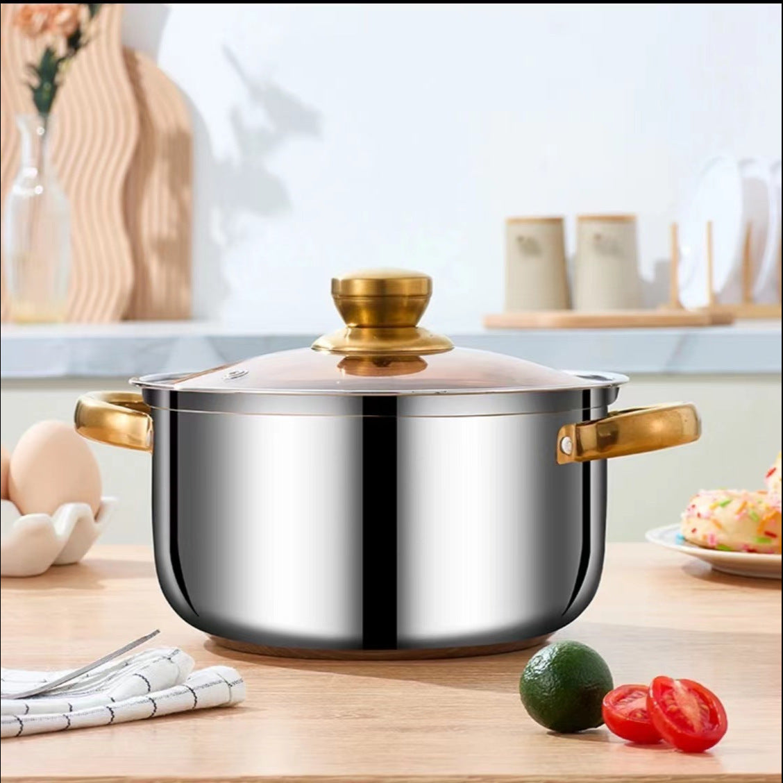 stainless steel pot