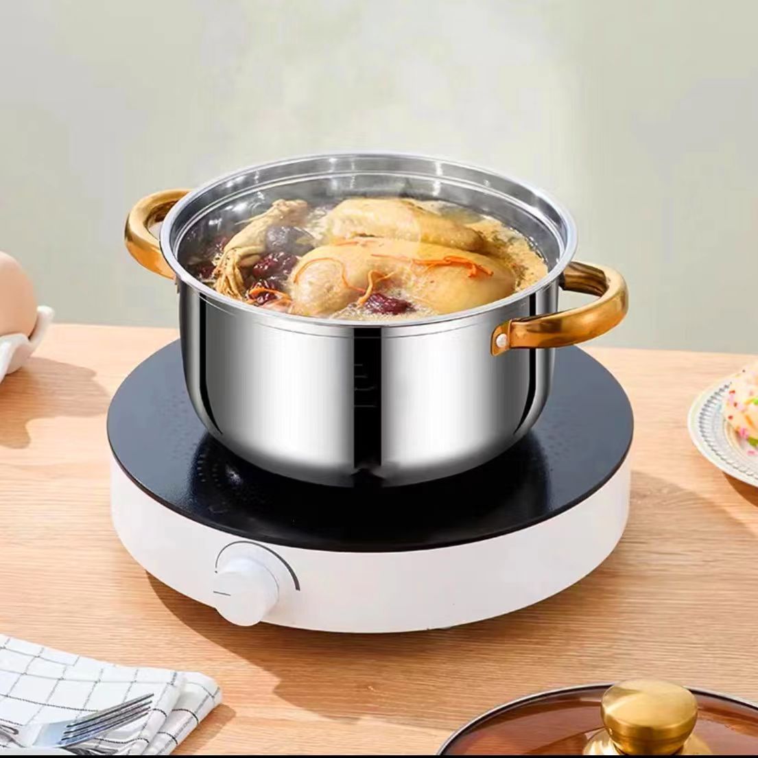 stainless steel pot