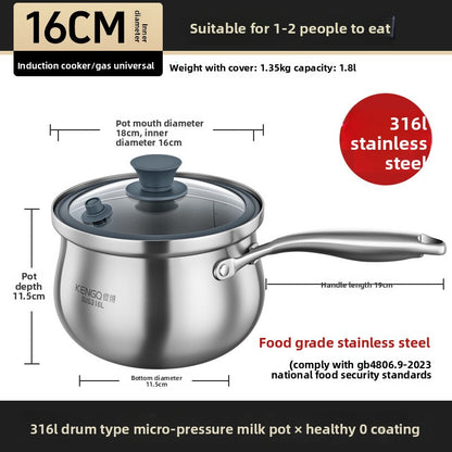Stainless steel pot