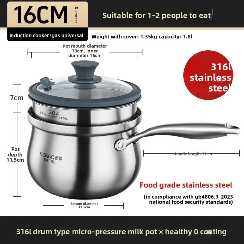 Stainless steel pot