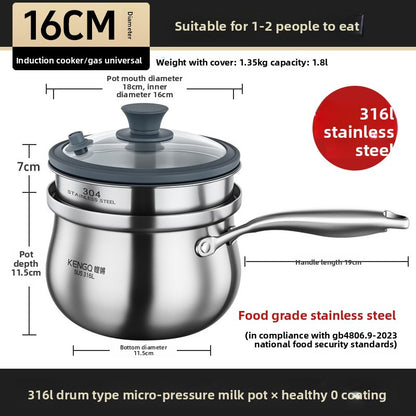 Stainless steel pot