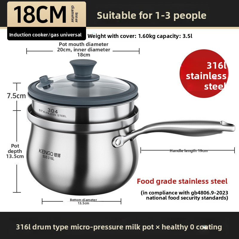 Stainless steel pot