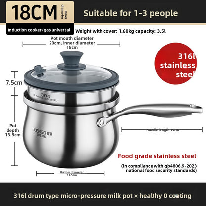 Stainless steel pot