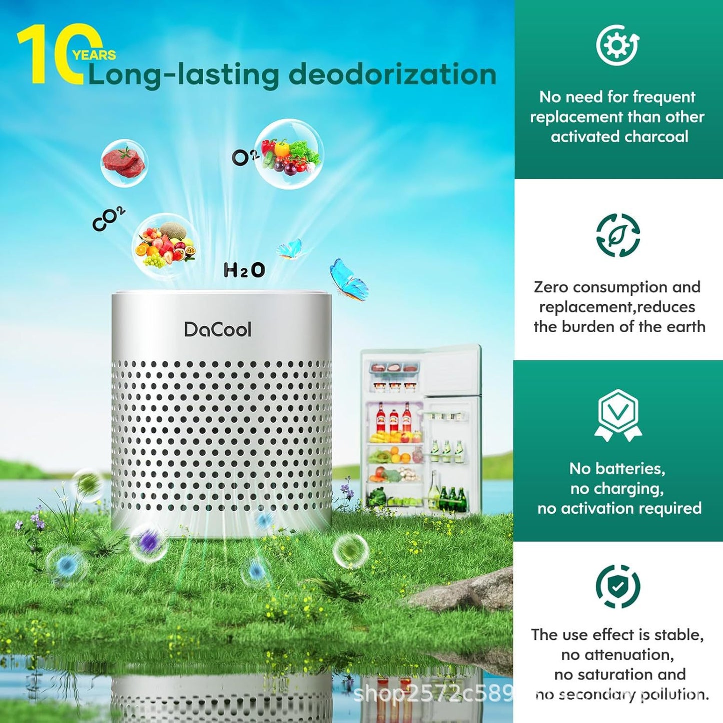 Stainless Steel Refrigerator Deodorizer with Freshness Preservation