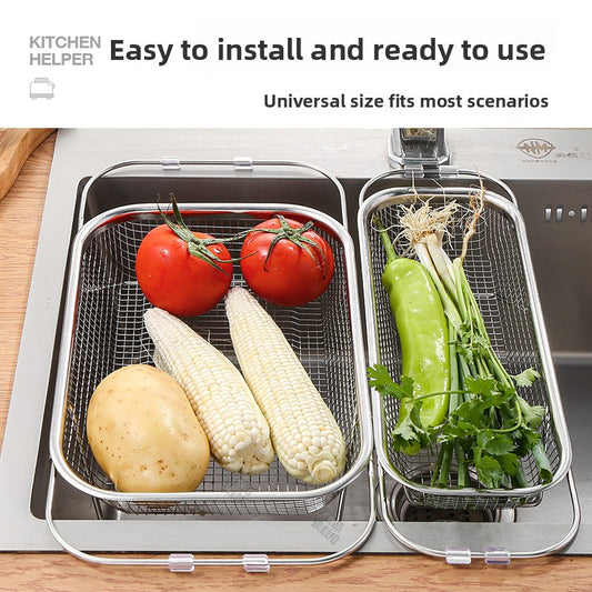 Stainless Steel Retractable Kitchen Drain Basket