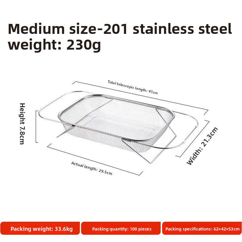 Stainless Steel Retractable Kitchen Drain Basket