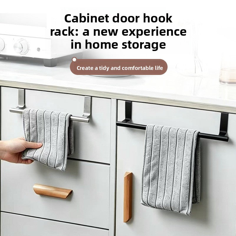 Stainless Steel Retractable Towel Rack with Hooks