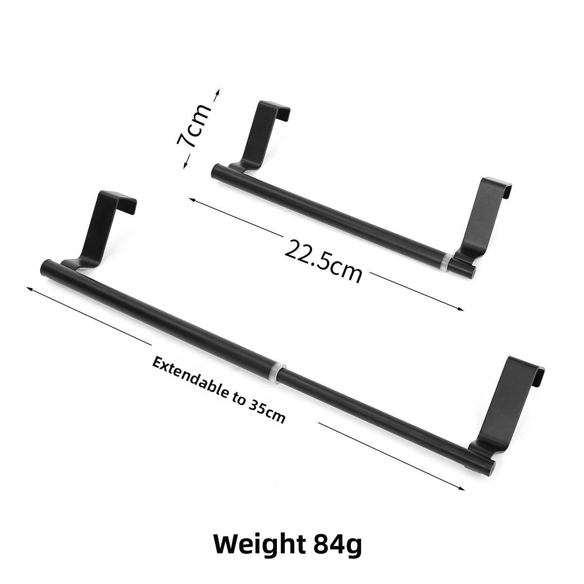 Stainless Steel Retractable Towel Rack with Hooks
