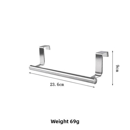 Stainless Steel Retractable Towel Rack with Hooks