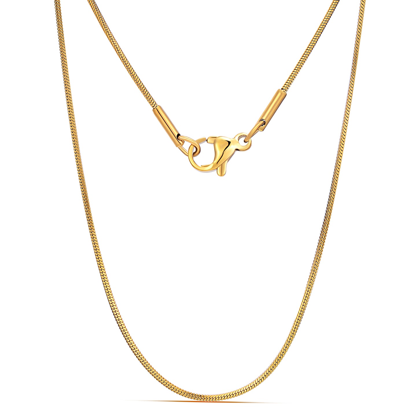 Stainless Steel Round Snake Chain Necklace