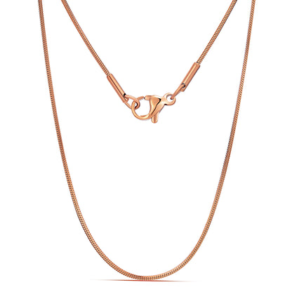 Stainless Steel Round Snake Chain Necklace