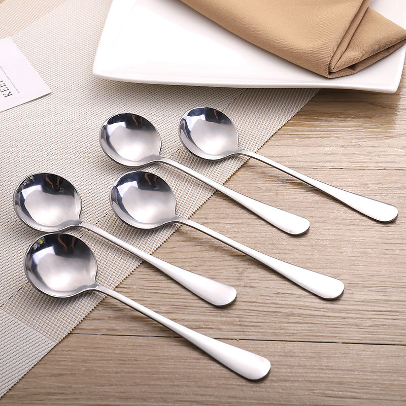 Stainless steel round spoon