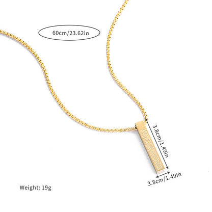 Stainless Steel Rune Necklace Ring Bracelet Set