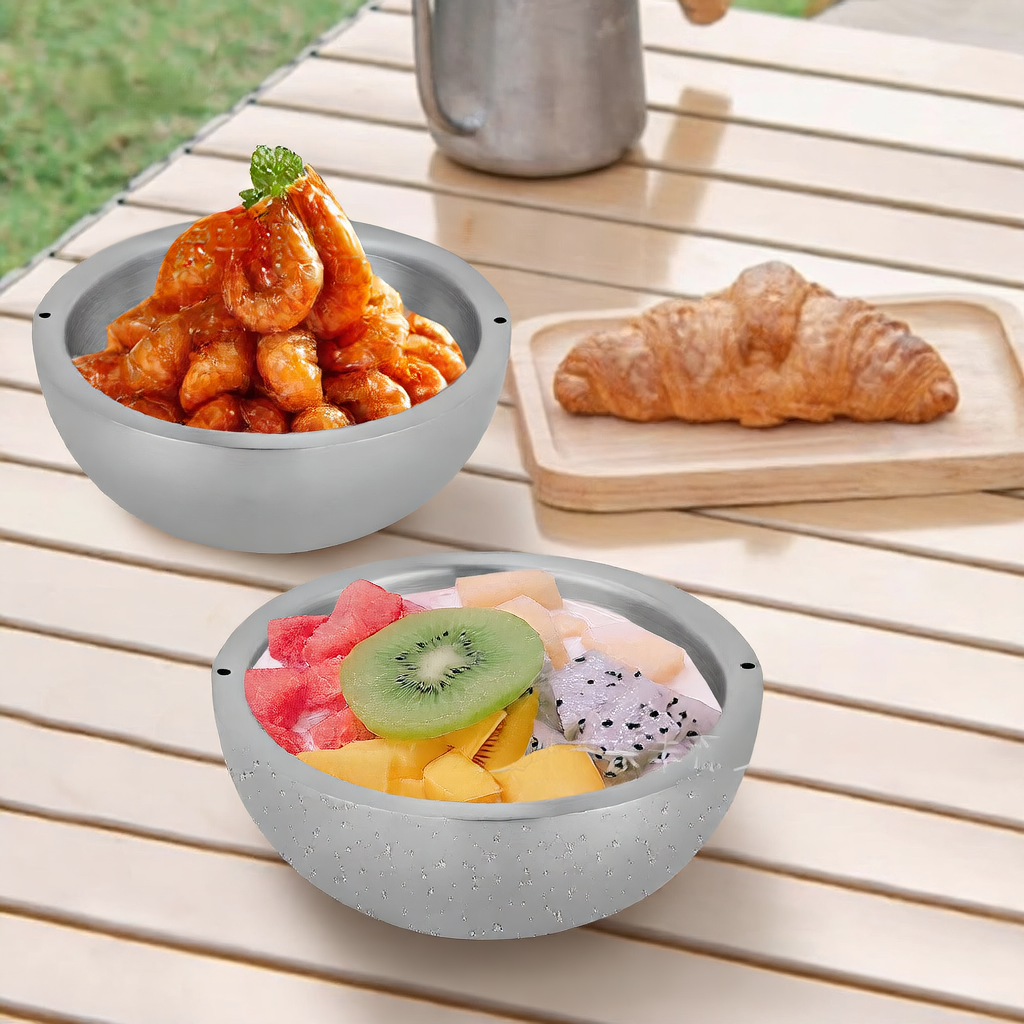 Stainless steel salad bowl