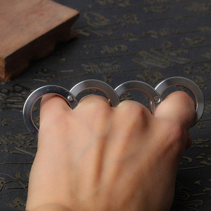 Stainless Steel Self-Defense Ring with Emergency Window Breaker