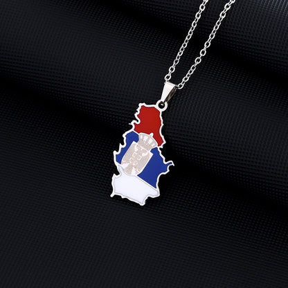 Stainless Steel Serbian Eagle Pendant