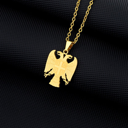 Stainless Steel Serbian Eagle Pendant