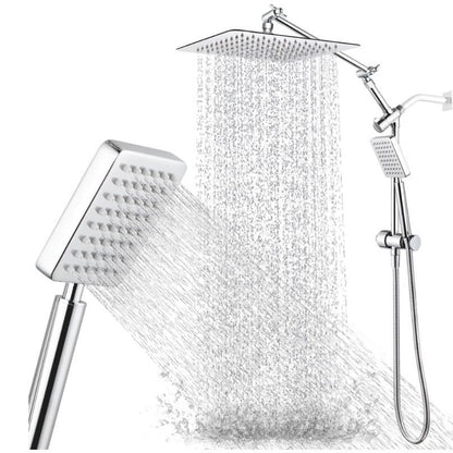 Stainless Steel Shower Set with 8 Functions and Extension Rod