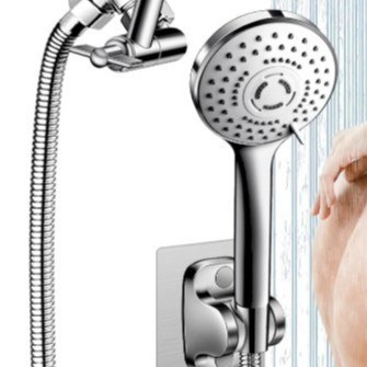 Stainless Steel Shower Set with 8 Functions and Extension Rod
