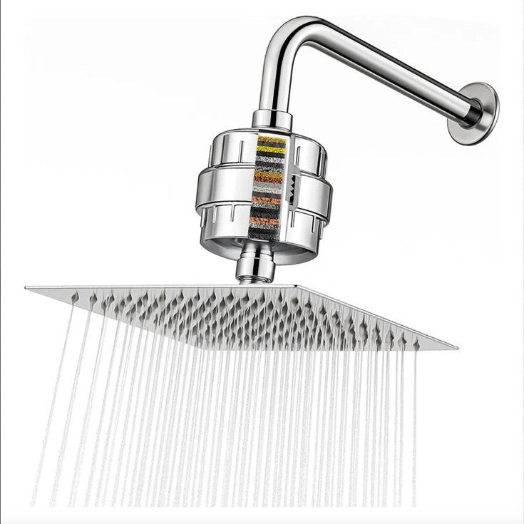 Stainless Steel Shower Set with 8 Functions and Extension Rod