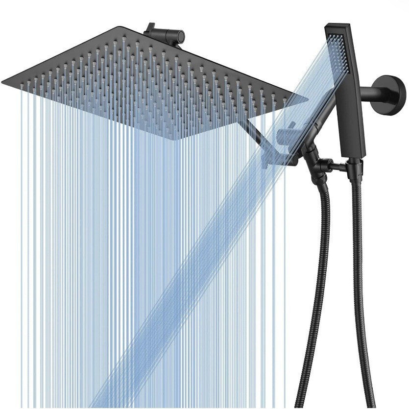 Stainless Steel Shower Set with 8 Functions and Extension Rod
