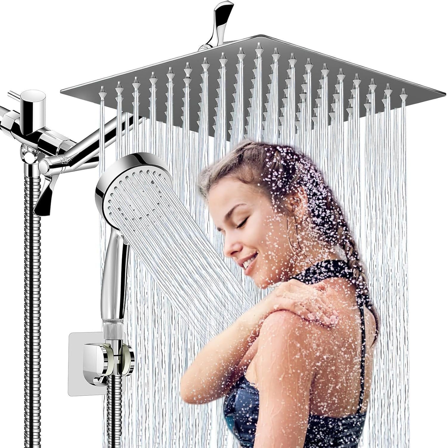 Stainless Steel Shower Set with 8 Functions