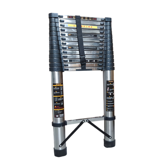 Stainless steel single-sided telescopic folding ladder