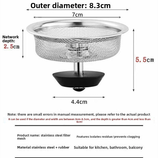 Stainless Steel Sink Drain Filter Net