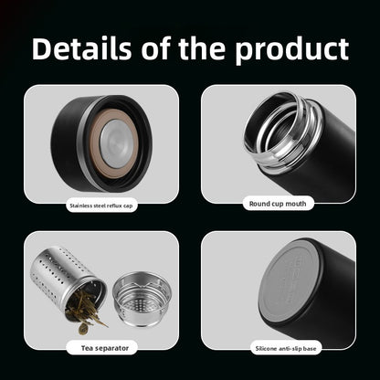 Stainless Steel Smart Thermos Cup with Temperature Display