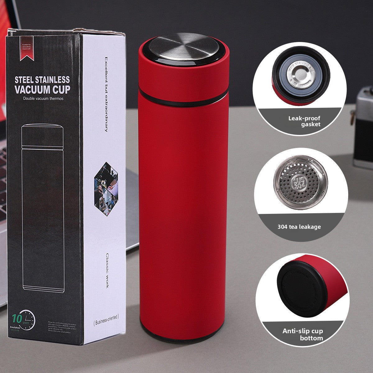 Stainless Steel Smart Thermos Cup with Temperature Display