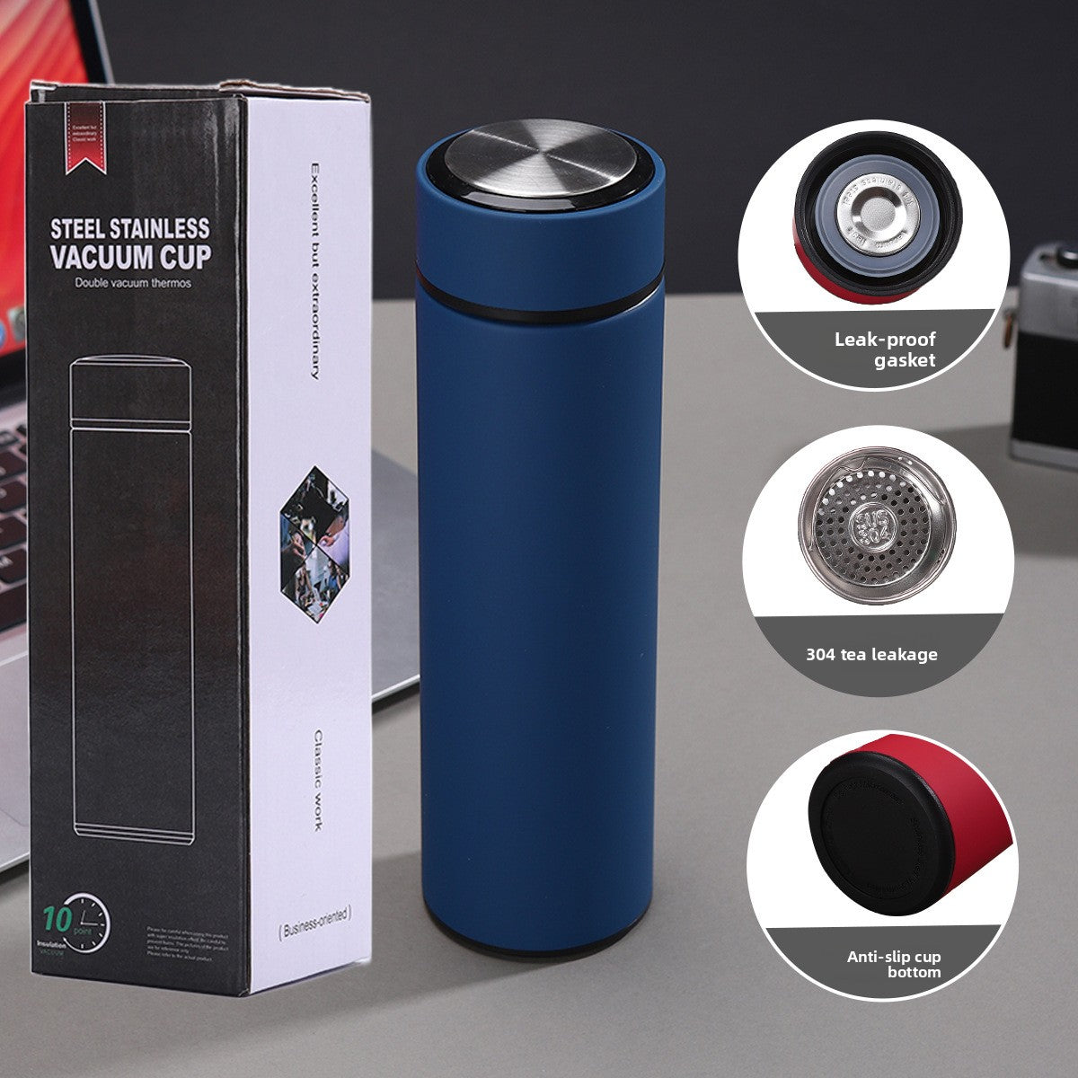 Stainless Steel Smart Thermos Cup with Temperature Display