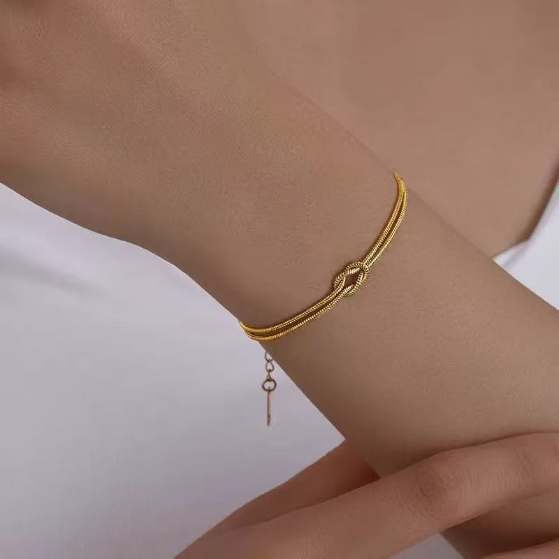 Stainless Steel Snake Knot Bracelet