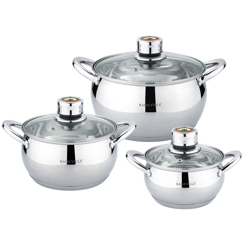 Stainless Steel Soup Pot Set with Thermometer