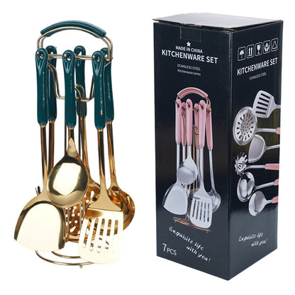 Stainless steel spatula spoon and ladle set