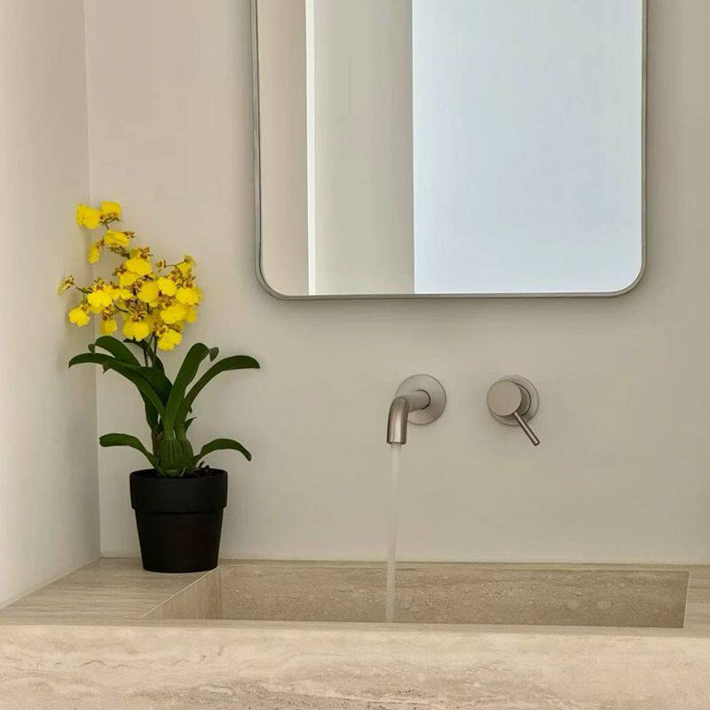 Stainless Steel Square Bathroom Mirror