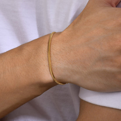 Stainless steel square snake chain bracelet