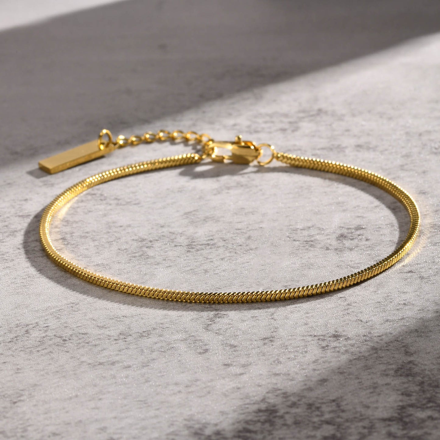 Stainless steel square snake chain bracelet