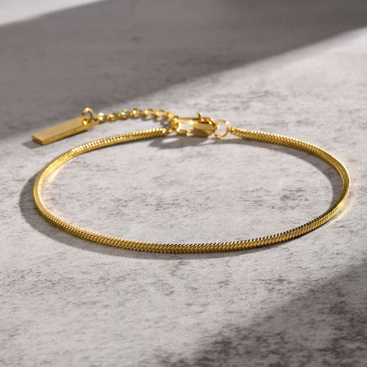 Stainless steel square snake chain bracelet