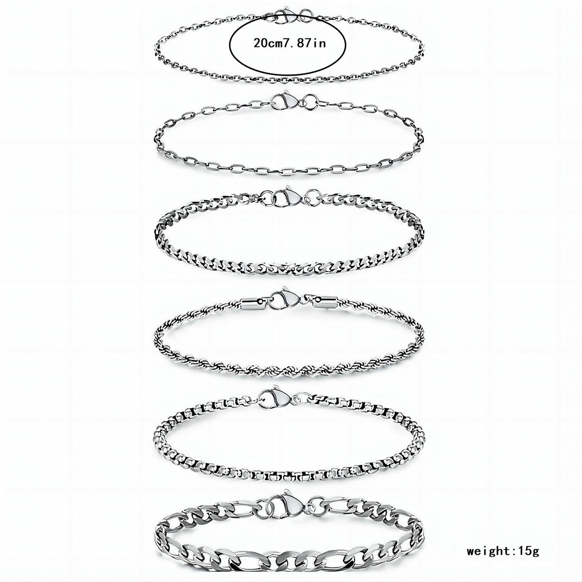 Stainless Steel Sweat-proof Snake Bone Chain Bracelet