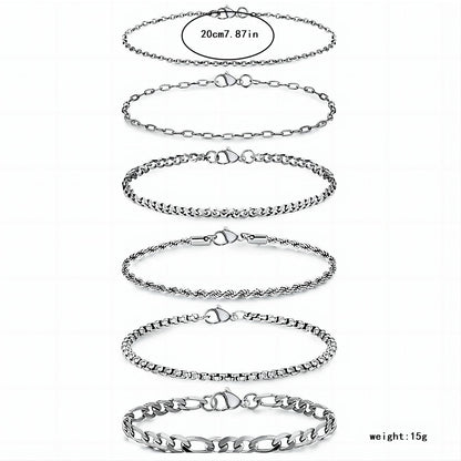 Stainless Steel Sweat-proof Snake Bone Chain Bracelet