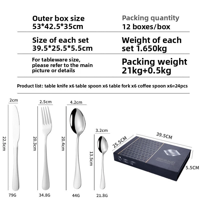 Stainless steel tableware