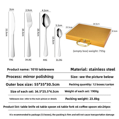 Stainless steel tableware