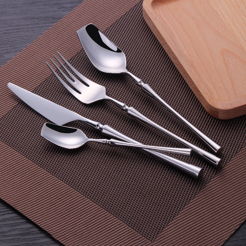 Stainless Steel Tableware Knife Fork Spoon Set