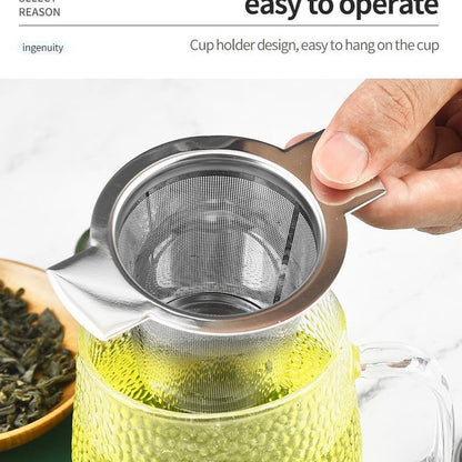 Stainless Steel Tea Strainer with Silicone Lid