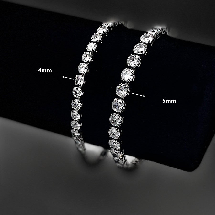 Stainless Steel Tennis Chain Bracelet Necklace