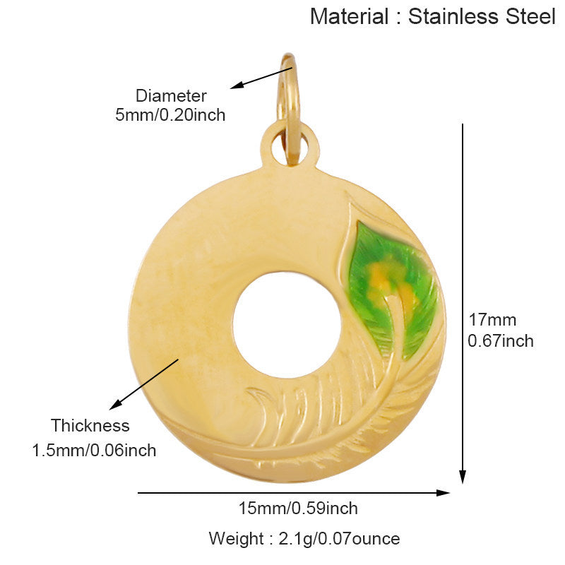 Stainless Steel Themed Pendant Necklace
