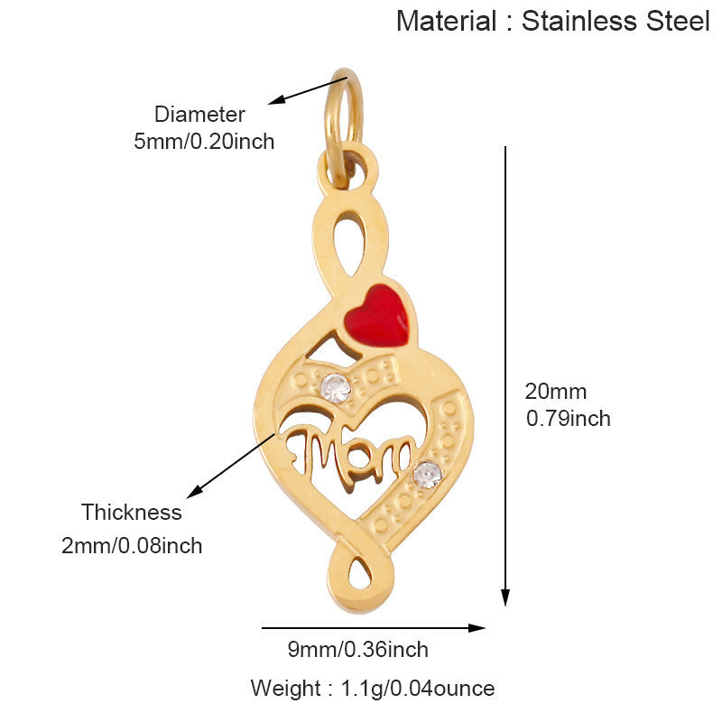 Stainless Steel Themed Pendant Necklace